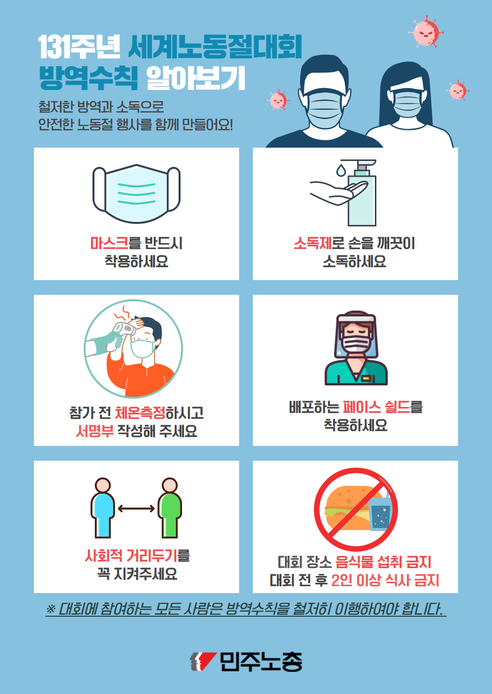 131주년 세계노동절대회 방역지침